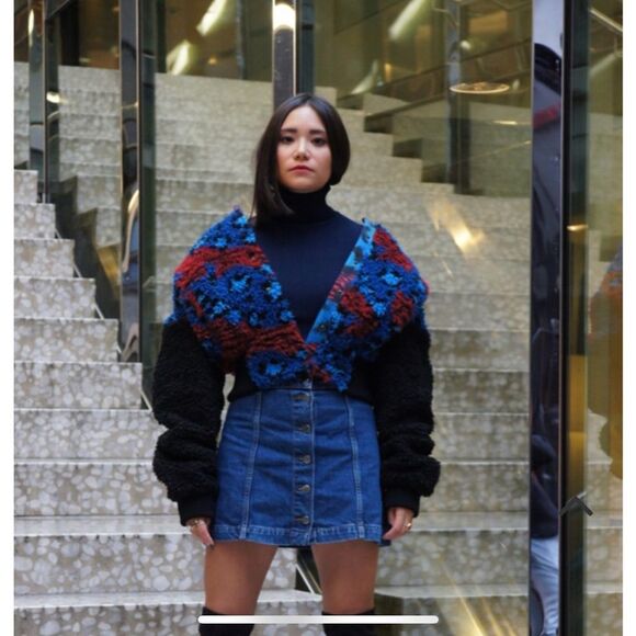 Kenzo X H&M Bloggers Favorite! Jungle Embroidered Teddy Bomber Jacket Coat 4 - Picture 4 of 15